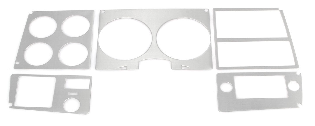 1978-80 Chevrolet / GMC Truck Brushed Aluminum Dash Bezel Trim, 5 pc Set, With A/C