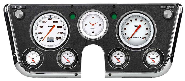 1967-72 Chevy Truck Custom Gauge Package, Velocity White