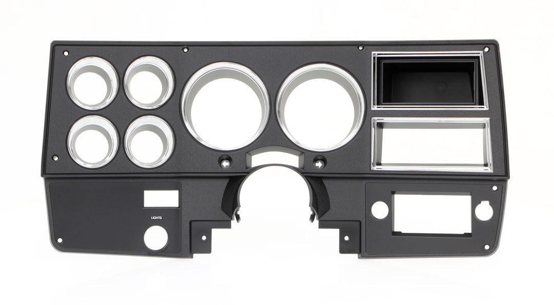 1981-83 Chevrolet / GMC Truck Dash Bezel, Black with Chrome Details, without A/C.