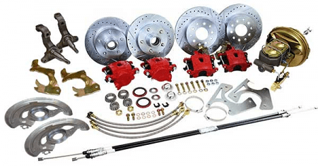 1964-66 Chevy Chevelle 4 Wheel Power Disc Brake Conversion, 7" Dual Booster