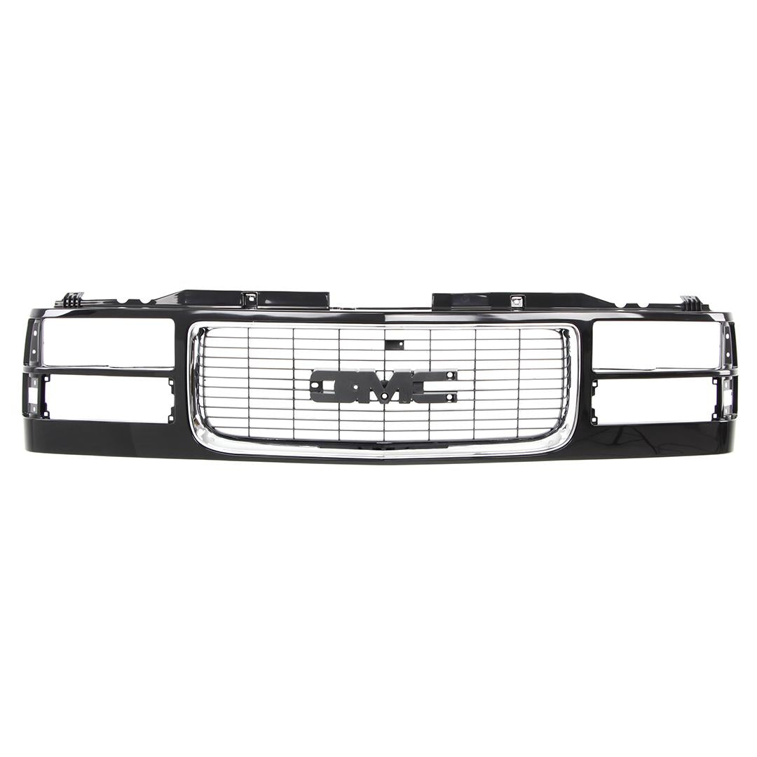 Grille Shell - Chrome/Black - Dual Headlight - 94-98 GMC CK Pickup SUV