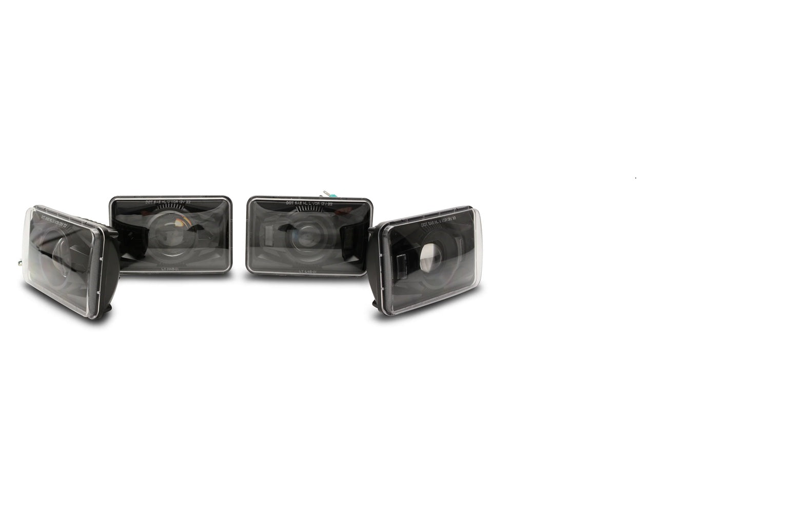 Size: 4x6" Built-in Canbus Anti Flicker Double Lens, High Beam Sold as Set (2 High beam, 2 low beam)
