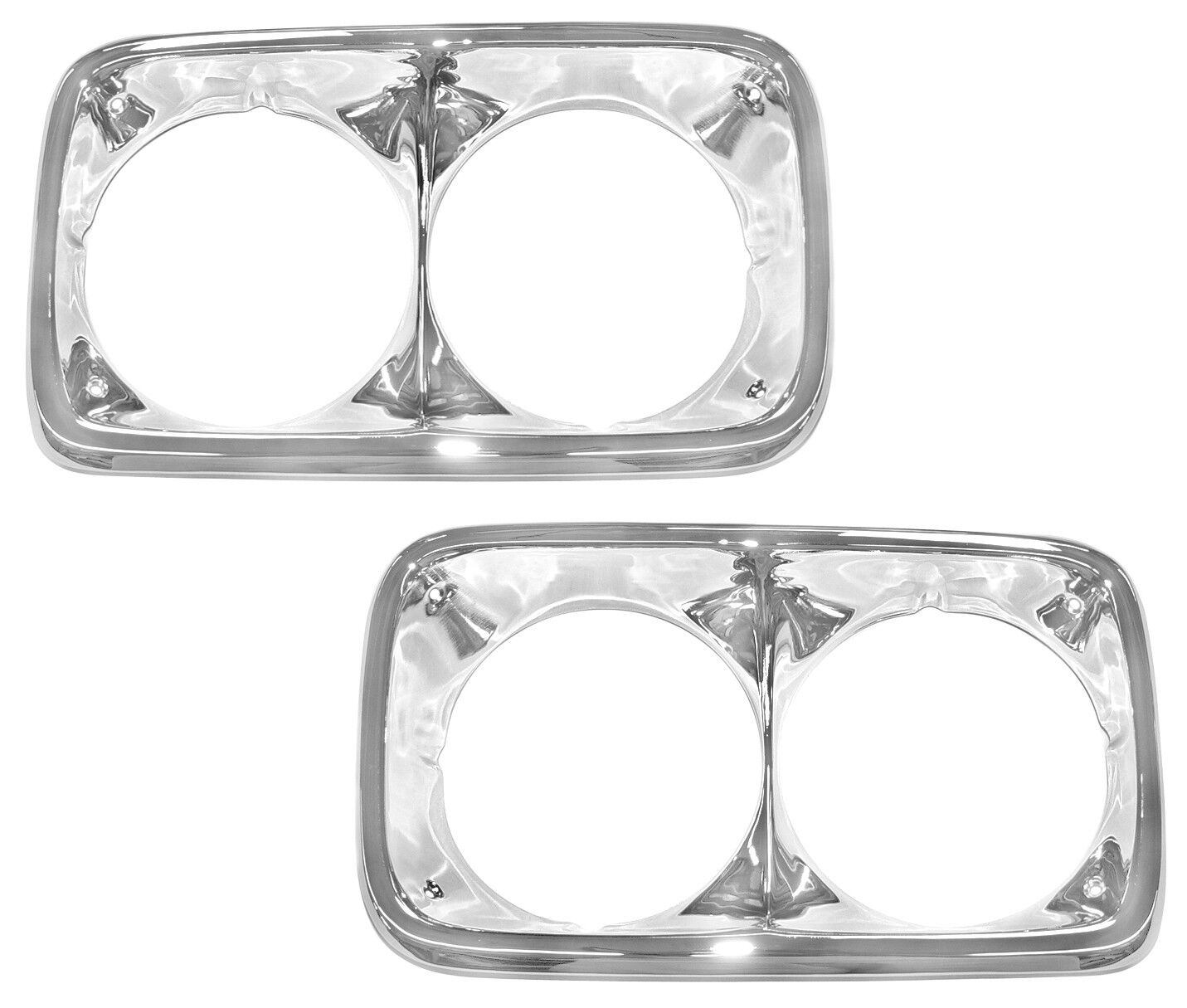 1967-72 GMC Truck Headlight Bezel Set, Chrome