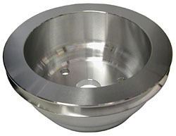 SMALL BLOCK CHEVY LWP CRANKSHAFT PULLEY, ALUMINUM SINGLE GROOVE
