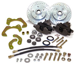 65-68 FULLSIZE CHEVY, FRONT STOCK SPINDLE DISC WHEEL BRAKE KIT (LG. GM CALIPERS)(WBKS6568A)