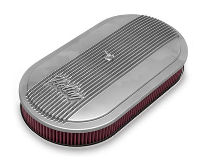 Holley Vintage Series Finned Oval Air Cleaner Assembly