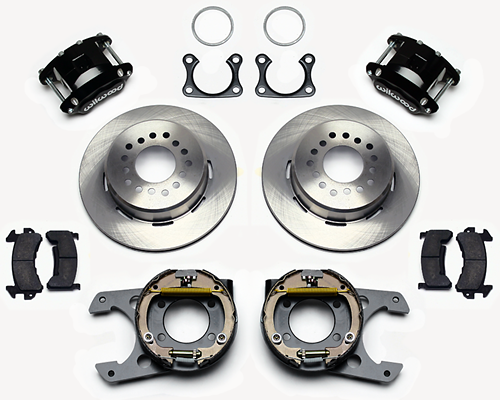 Wilwood - Rear Disc Brake Conversion with Parking Brake, Ford 9" w/ Big Torino Flange