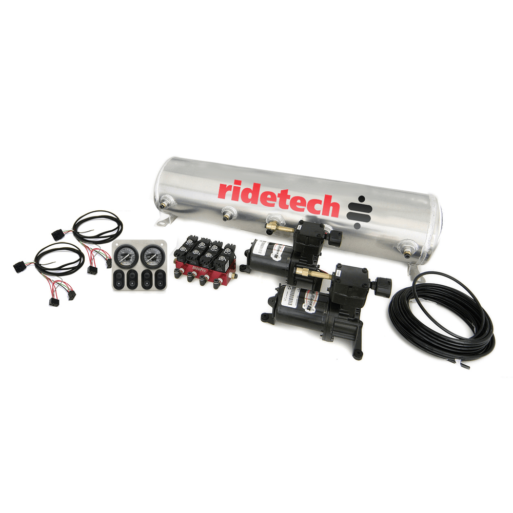 RideTech 30514100 - 4-Way Analog Ride Pro Compressor System, 5 Gallon