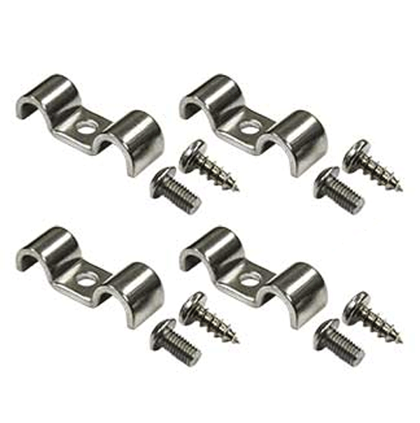 Stainless Steel Fuel and Brake Line Clamps, Dual