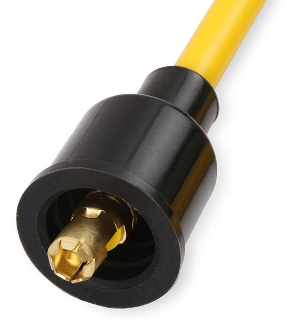 Accel Spark Plug Wire Set - Universal 8mm Yellow with Orange Boots