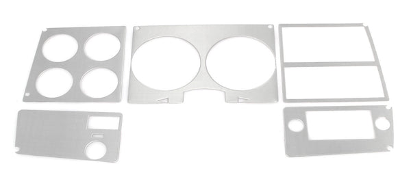 1978-80 Chevrolet / GMC Truck Brushed Aluminum Dash Bezel Trim, 5 pc Set, No A/C