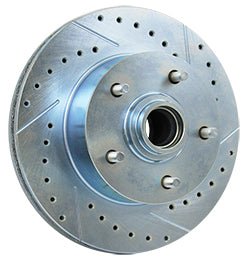 GM Brake Rotors, Plain and Cross Drilled-Gas Slotted, Front PAIR 5514 - Performance Online
