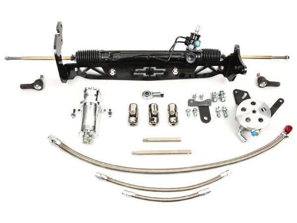 1967-72 Chevy C10, GMC C15 Truck Power Steering Rack and Pinion Kit, Drum Brakes