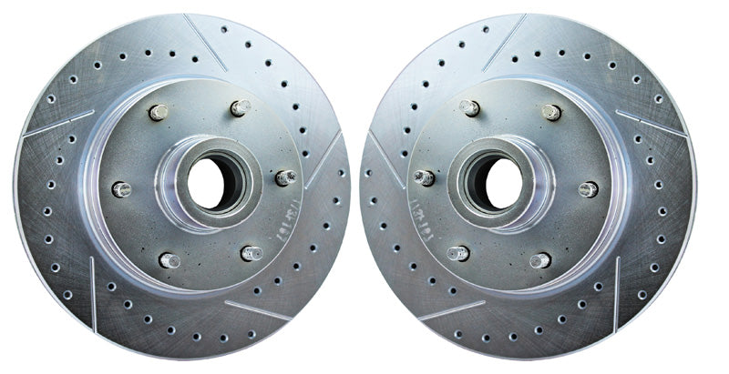 Disc Brake Conversion Rotor, 6 Lug Bolt Pattern, Drilled & Slotted, 1960-70 Chevy, GMC Truck