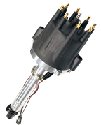 FiTech Go Spark Distributor, Chevy V8 with mechanical advance, dual 2 wire mag pick-up with slip collar
