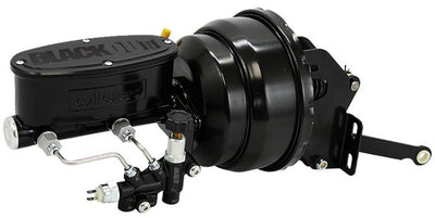 1962-74 Mopar Black Out Series Power Brake Booster Kit, POL or Wilwood Master Cylinder
