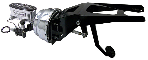 1953-56 Ford F100 Truck Chrome Power Brake Booster with Wilwood Master Cylinder, Firewall Mount