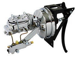 Firewall Mount Power Brake Booster Kit, Chrome, Universal Application