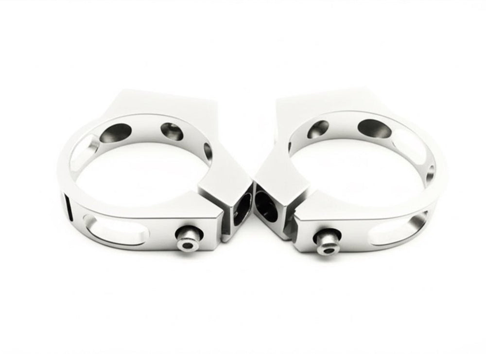 Vapor Trapper, Billet Clamp, 2.5 inch, Silver, 2-pack