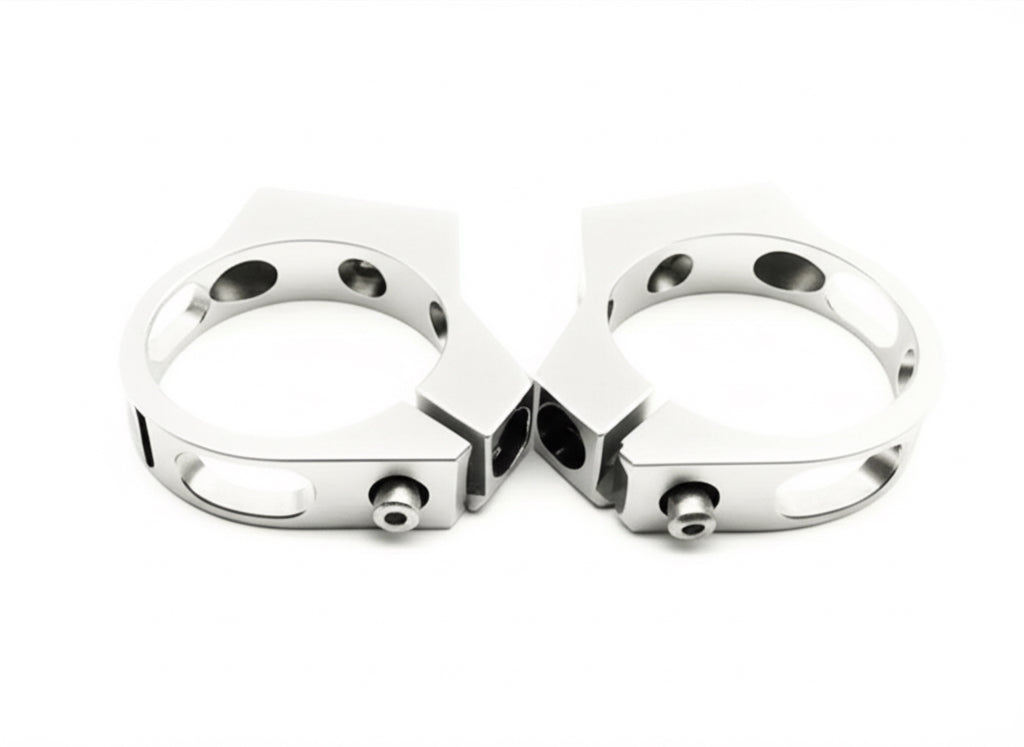 Vapor Trapper, Billet Clamp, 2.5 inch, Silver, 2-pack