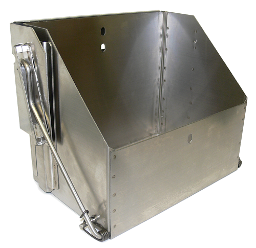 Drop Down Battery Box, Stainless Steel, Group 24 Batteries