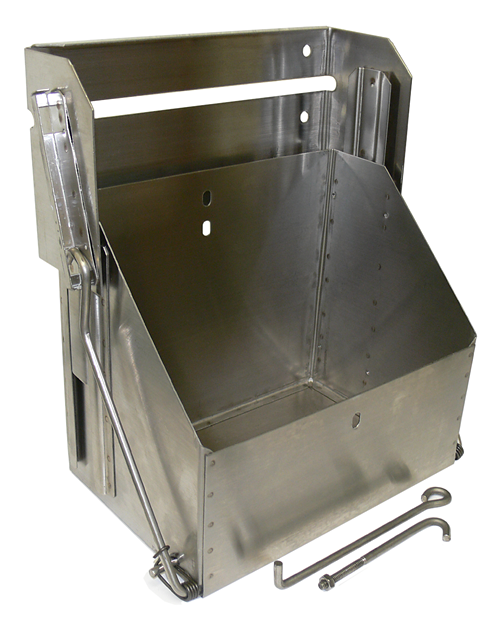 Drop Down Battery Box, Stainless Steel, Group 24 Batteries