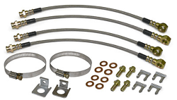 Front and Rear Disc Brake Hose Kit, Stainless Hoses - Performance Online