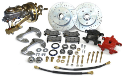 1958-64 Chevy Belair, Impala Front Power Disc Brake Conversion Kit, D154 GM Caliper, 10.75" Rotor