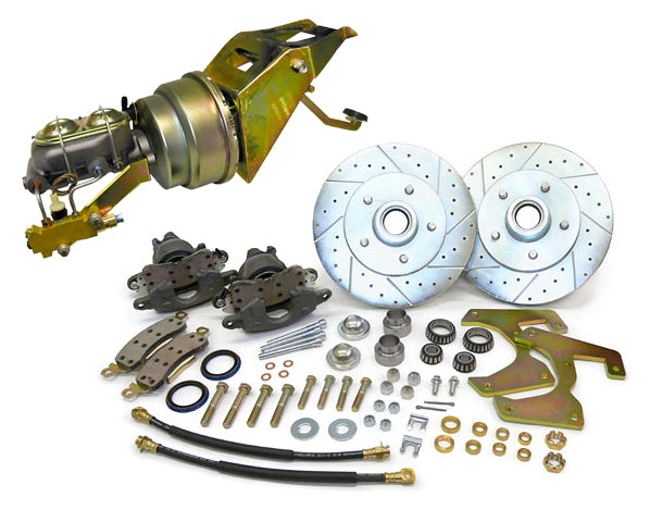 1953-56 Ford F-100 Truck Power Disc Brake Conversion Kit, Firewall Mount Booster, 5.5" Bolt Pattern