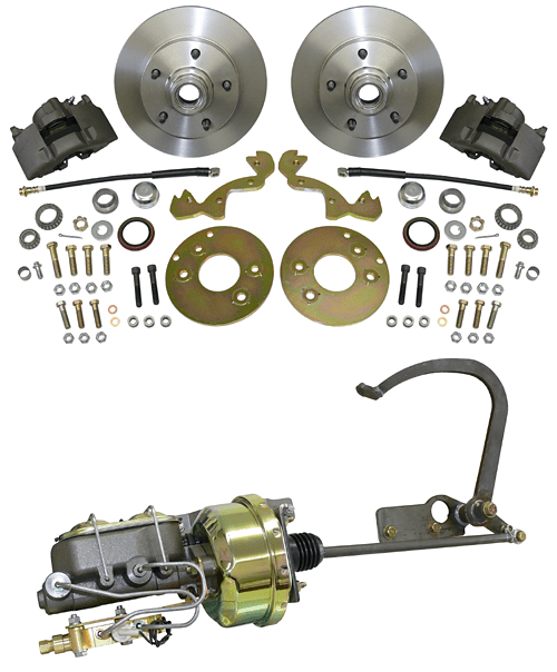 1949-51 Ford Car, Front Power Disc Brake Conversion Kit, Complete - Performance Online