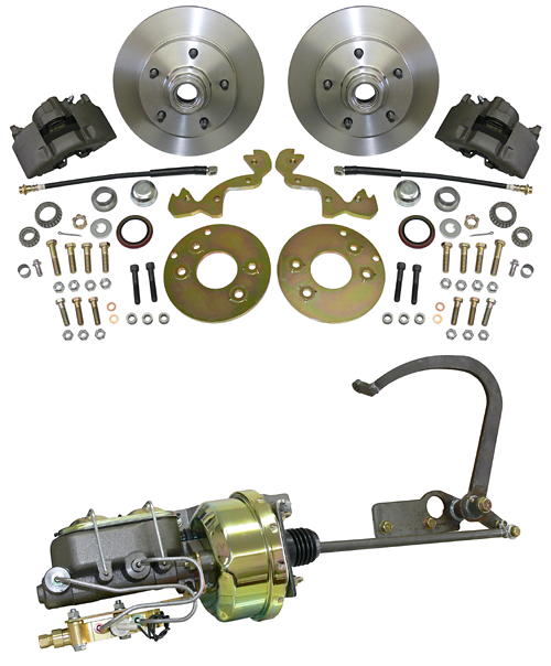 1949-51 Ford Car, Front Power Disc Brake Conversion Kit, Complete