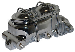 GM Disc Brake Conversion Master Cylinder, 1" Bore, Chromed Aluminum Corvette Type
