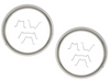 1947-55 Chevy and GMC Truck Headlight Bezel Set