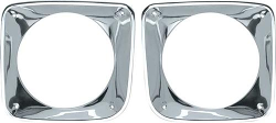1967-68 Chevy Truck Headlight Bezel Set, Aluminum