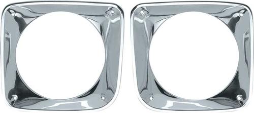 1967-68 Chevy Truck Headlight Bezel Set, Aluminum