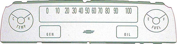 1964-66 Chevy Truck Instrument Cluster Lens Without Lower Gauges