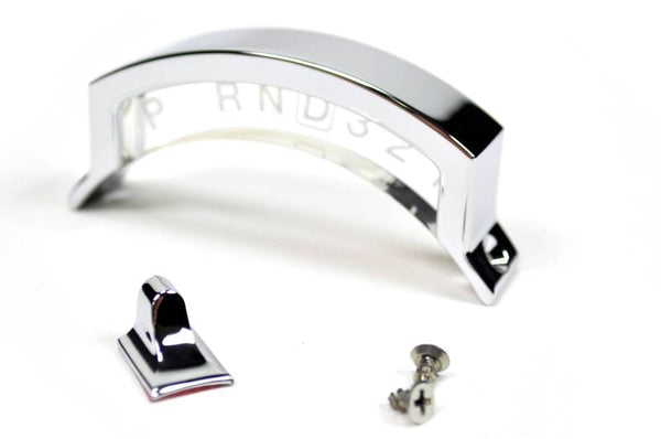 Steering Column Shift Indicator with Housing and Pointer, Chrome, Universal
