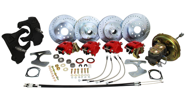 1966 Chevy Impala Front and Rear Power Disc Brake Conversion Kit, 2" Drop Spindles