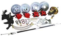 1967-69 Chevy Camaro 4 Wheel Power Disc Brake Conversion, 2"Drop Spindles