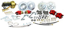 1955-57 Chevy Belair Power Disc Brake Conversion Kit, Front and Rear, Stock Spindle