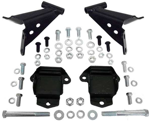 1955-57 Chevy Belair V-8 Motor Mount Bracket Kit with Mounts, Side Mount