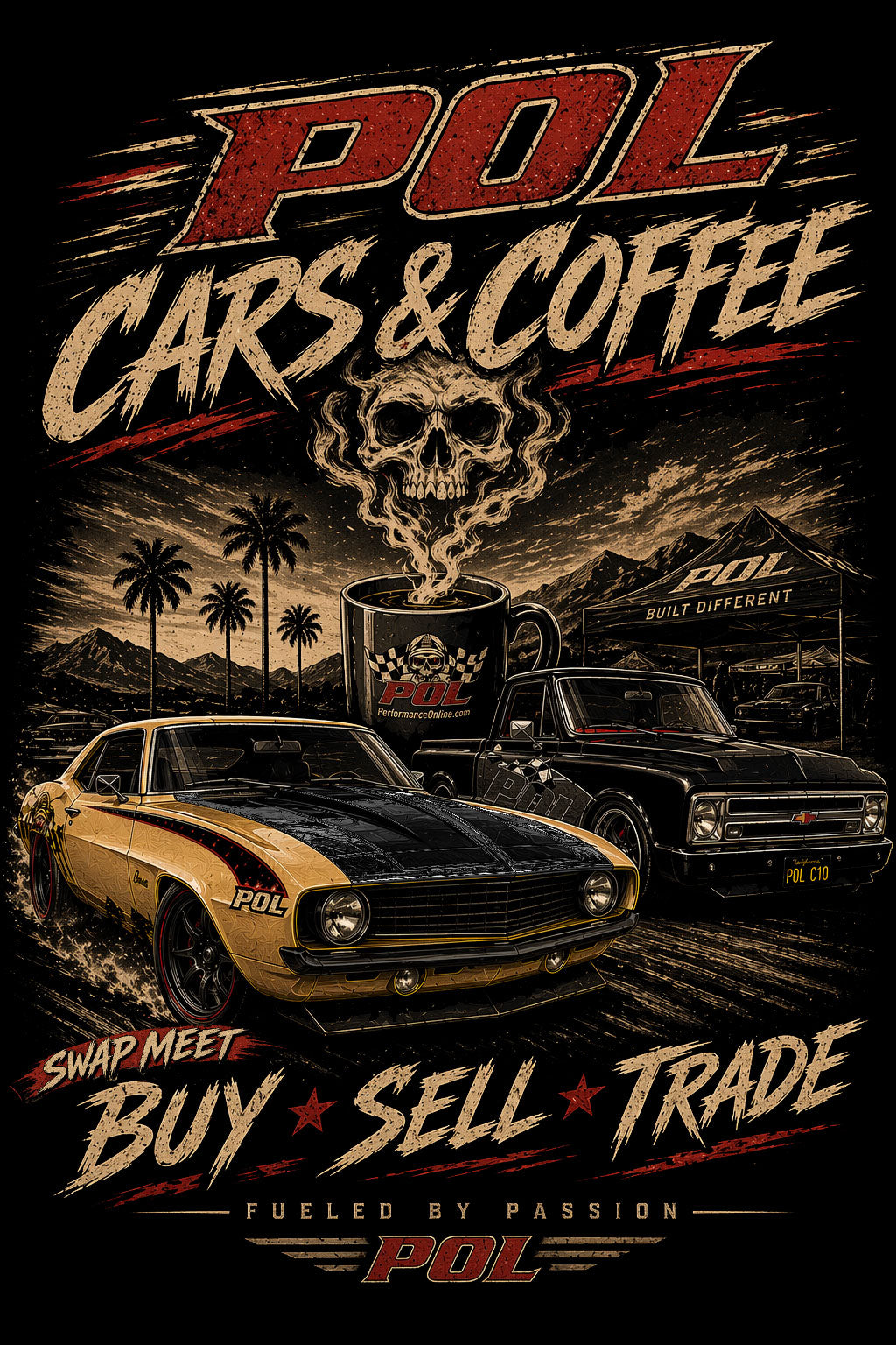 Performance Online Cars and Coffee Swapmeet T-Shirt