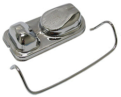 Master Cylinder Lid, Single Clamp Ford Type, Chrome