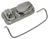 Master Cylinder Lid, Single Clamp Ford Type, Chrome