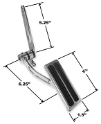 Gas Pedal, Chrome with Vertical Inserts - Performance Online