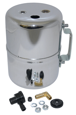 Vacuum Reservoir Canister, Remote Type, Power Brakes, Chrome - Performance Online