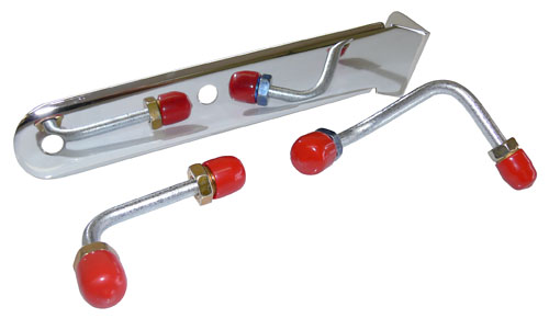 Proportioning Valve Bracket and Line kit, Side Mount, AC Delco Type, CHROME