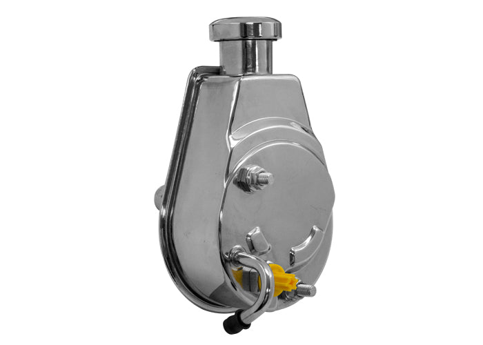 thumbnail image 2 of Speedmaster Chrome Saginaw Power Steering Pump – Fits Chevy GM 1963-74, Keyway Included, PCE172.1002 2 of 4