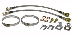 Rear Disc Brake Hoses and Mounting Kit, Braided Stainless - Performance Online