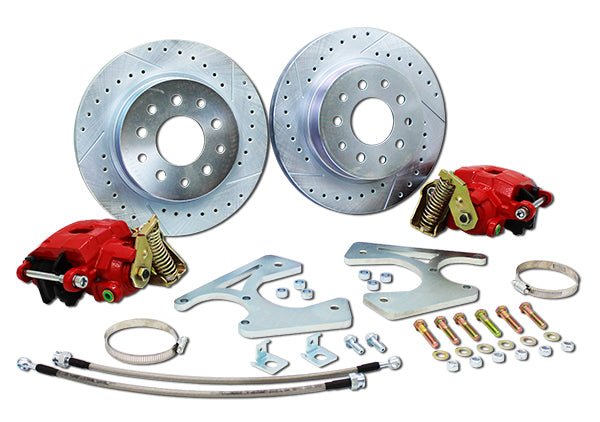 1955-70 Chevy Belair Impala Rear Disc Brake Conversion Kit, OEM Rearend, 11" Rotors - Performance Online